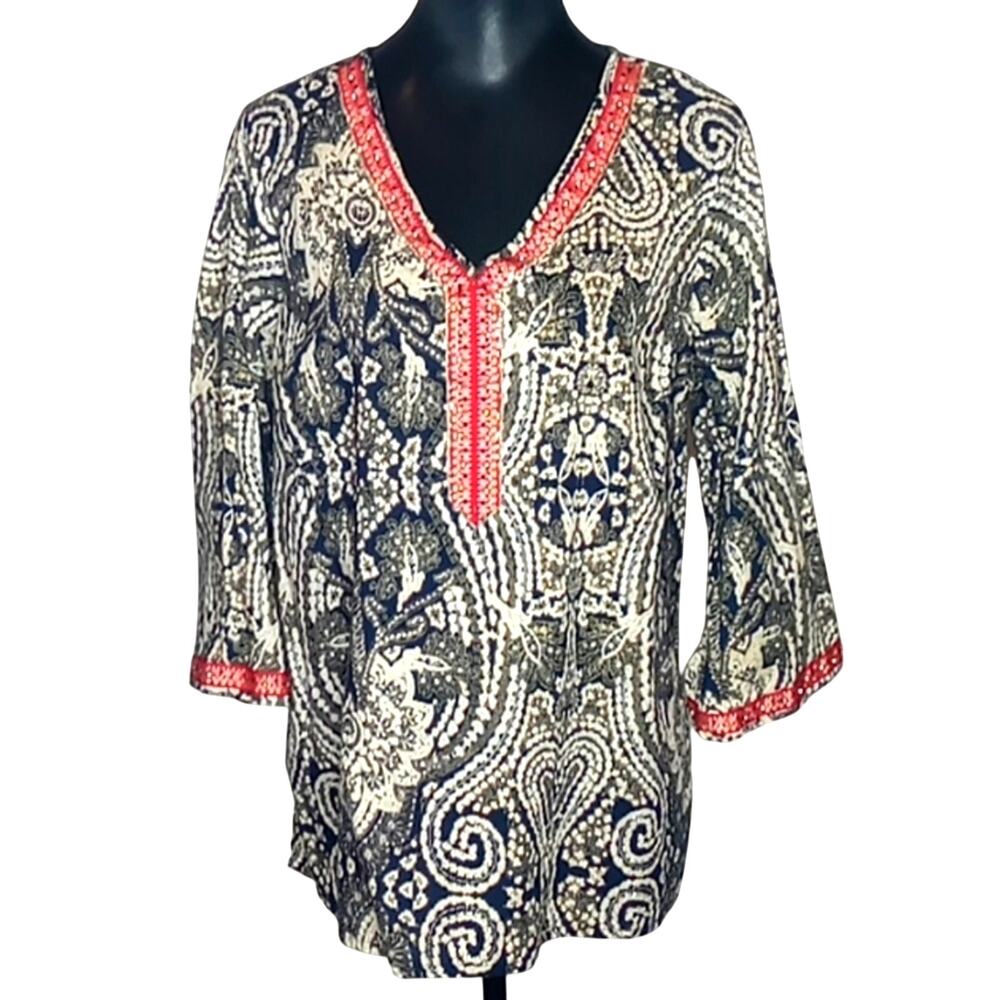 Dressbarn Indian Sequined Embellished Tunic - XL